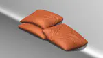 Modeling Friction and Air Effects between Cloth and Deformable Bodies