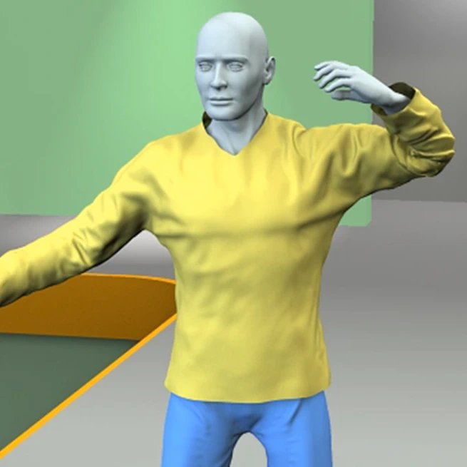 Example-Based Wrinkle Synthesis for Clothing Animation